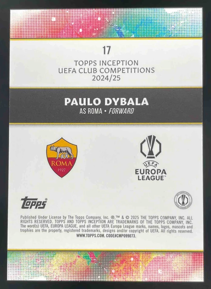 2024-25 Topps Inception UEFA Club Competition Pink #17 Paulo Dybala /75 - Image 2