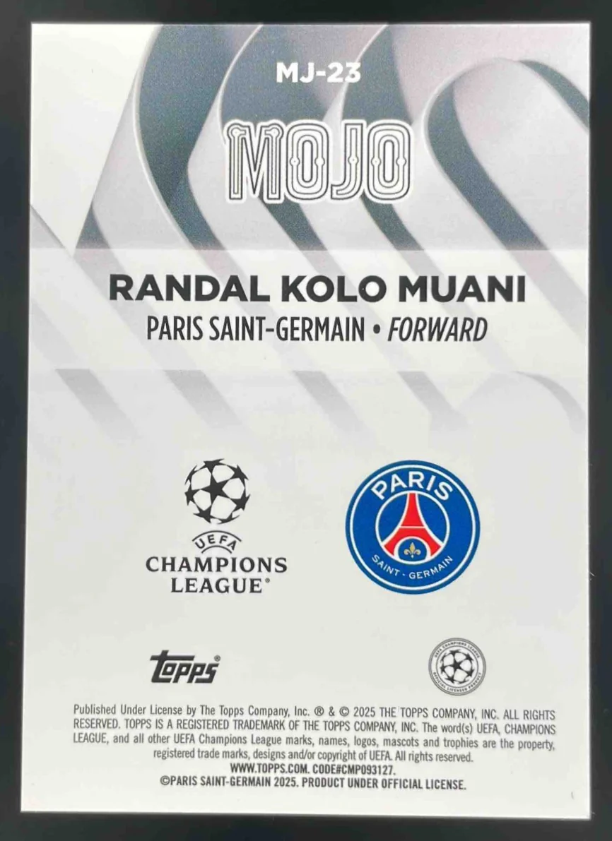 2024-25 Topps UEFA Club Competitions Mojo #MJ-23 Randal Kolo Muani - Image 2