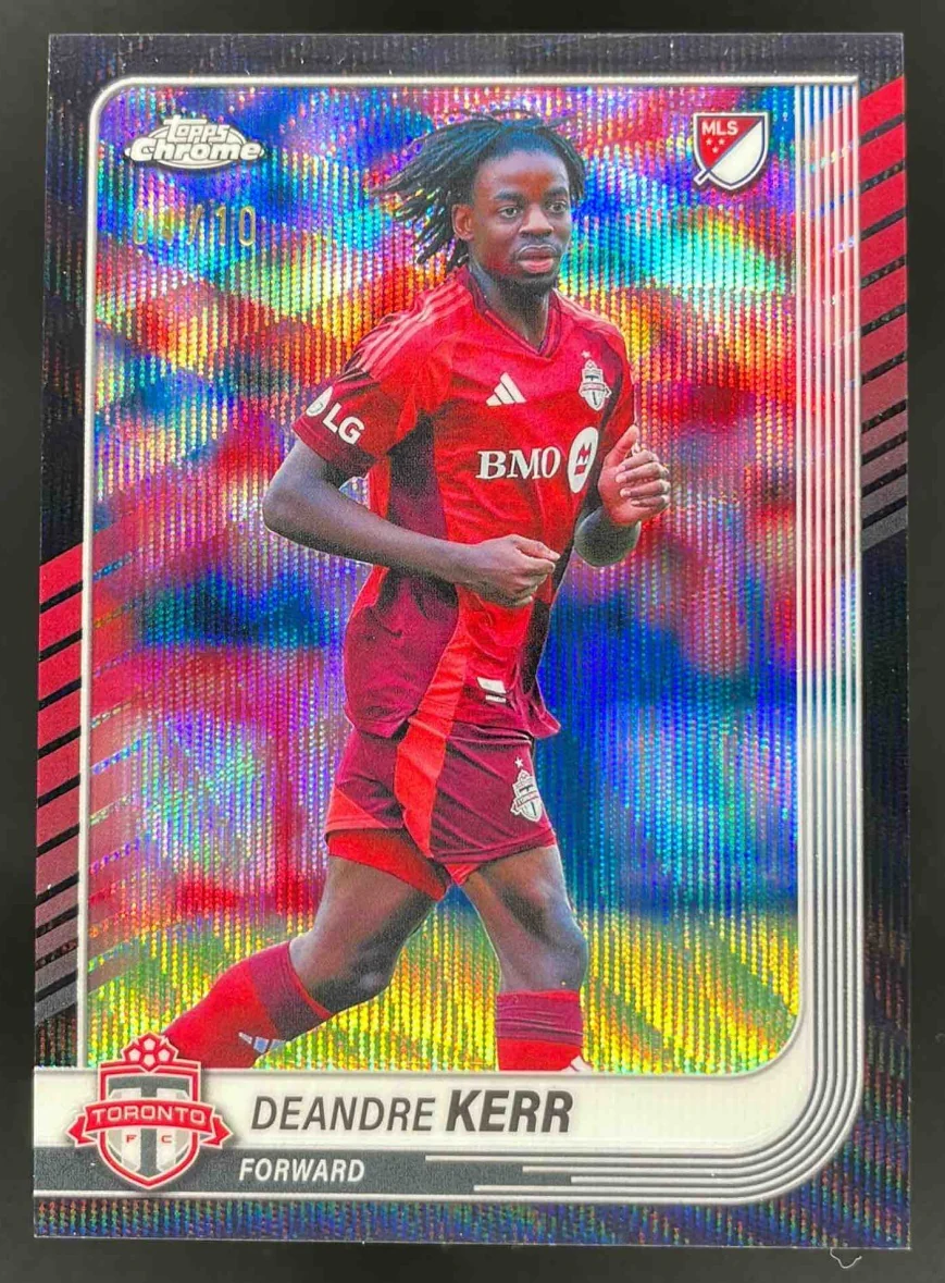 2025 Topps Chrome MLS Black Wave Refractor #143 Deandre Kerr /10