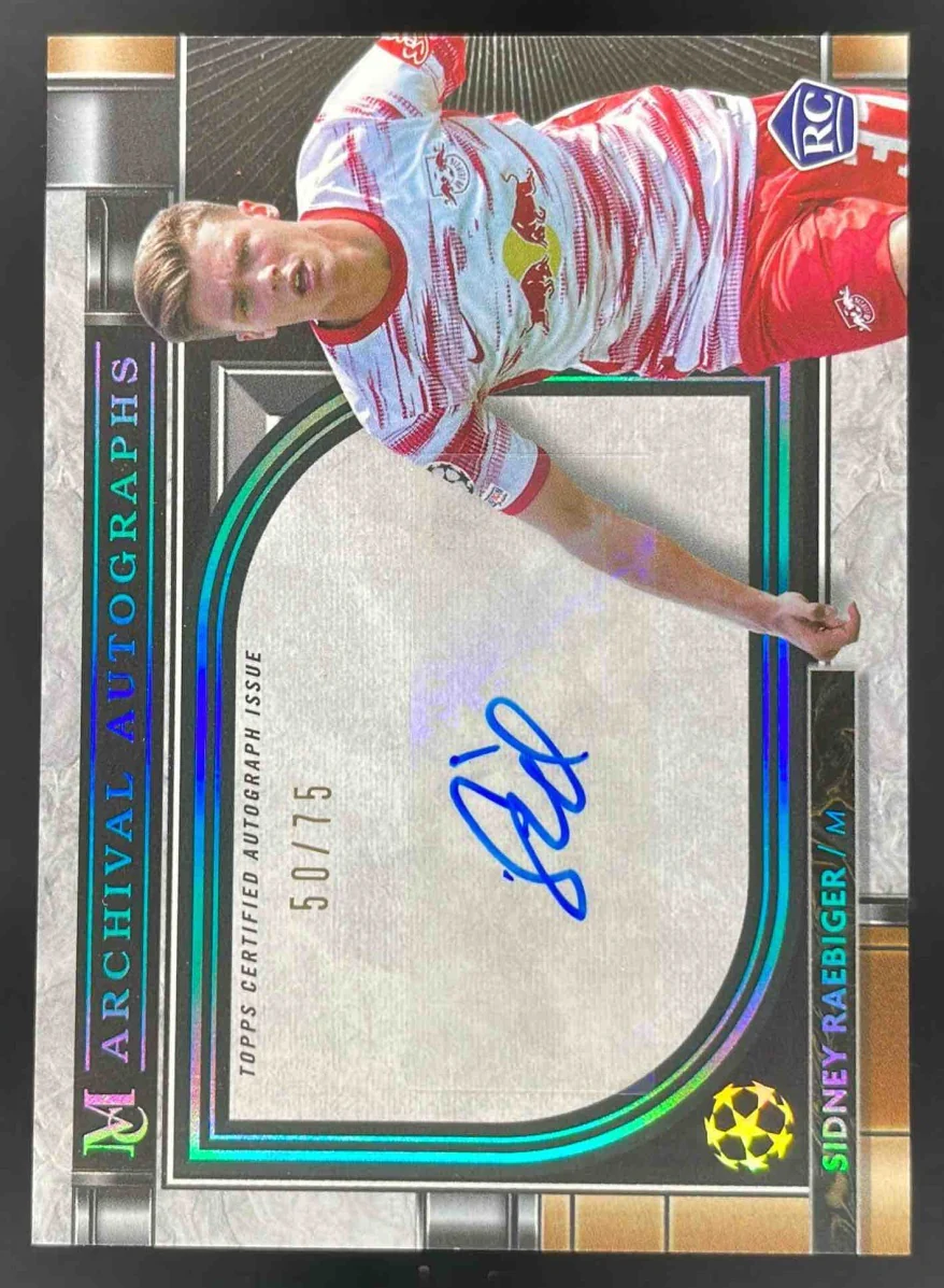 2021 Topps Museum Collection Archival Sapphire #AA-SR Sidney Raebiger Auto /75