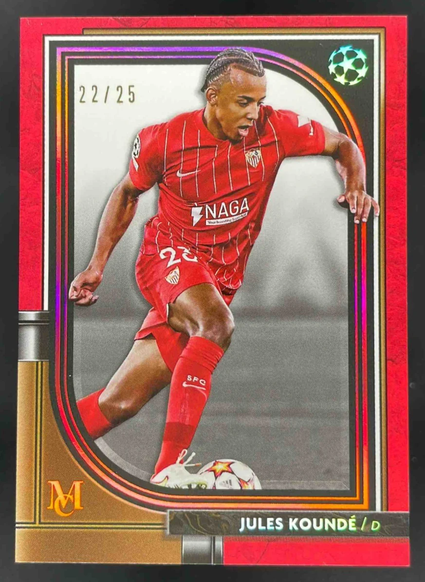 2021 Topps Museum Collection UEFA Champions League Ruby #21 Jules Kounde/25