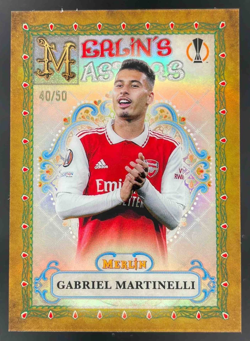 2022-23 Topps Merlin Chrome Merlin's Masters Gold #MM-6 Gabriel Martinelli /50