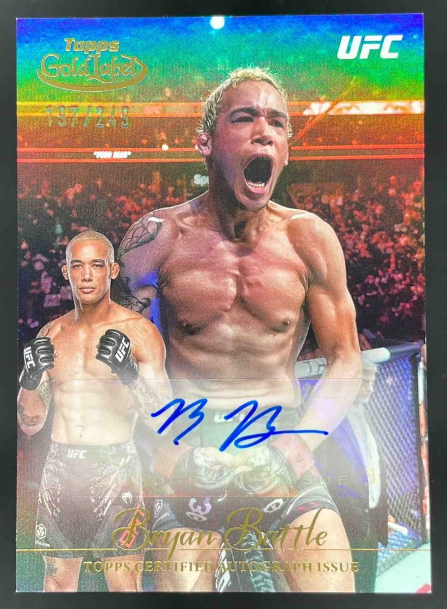 2024 Topps Gold Label UFC Gold Label Autographs #GLA-BBA Bryan Battle Auto /249