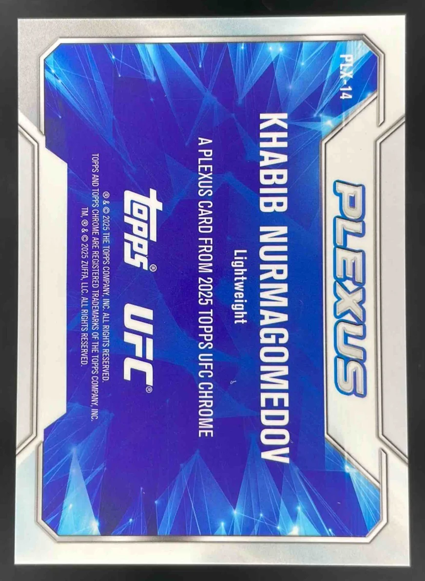 2025 Topps UFC Chrome Plexus #PLX-14 Khabib Nurmagomedov - Image 2