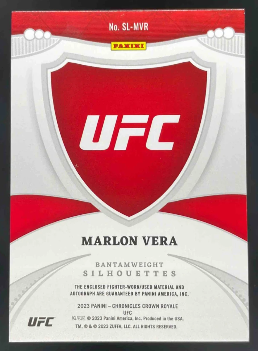 2023 Panini Chronicles UFC Silhouettes #SL-MVR Marlon Vera /99 - Image 2