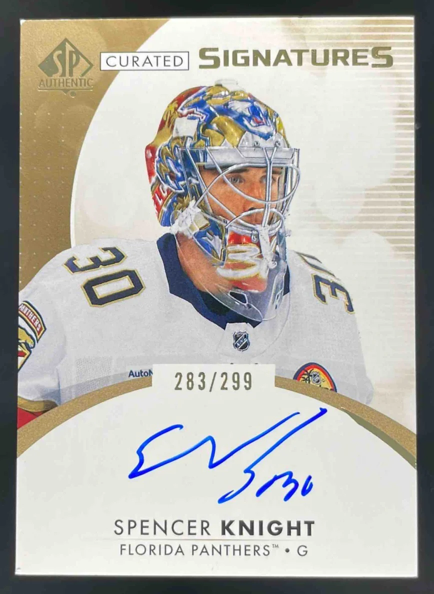 2023 SP Authentic Curated Signatures #SPC-SK Spencer Knight Autograph Auto /299
