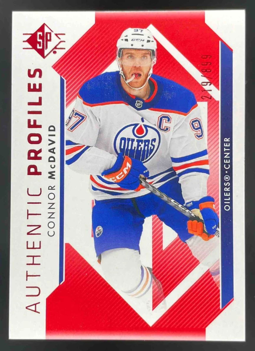 2023-24 SP Retail Authentic Profiles Red #AP-1 Connor McDavid /899