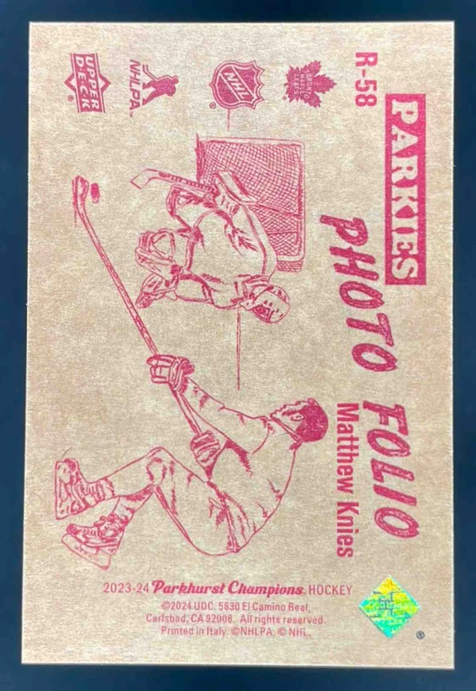 2023-24 Parkhurst Champions '52 Retros #R-58 Matthew Knies - Image 2