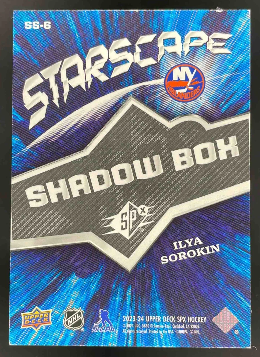 2023-24 Upper Deck SPx Starscape Shadow Box #SS-6 Ilya Sorokin - Image 2