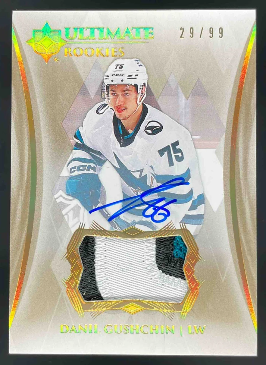 2023 Upper Deck Ultimate Collection Rookies Jersey #179 Danil Gushchin Auto /99