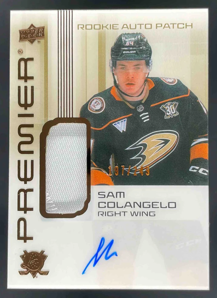 2024-25 Upper Deck Premier Acetate Rookies Patch #SC Sam Colangelo RC Auto /249