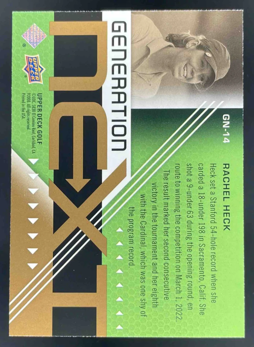 2024 Upper Deck Generation Next #GN-14 Rachel Heck - Image 2