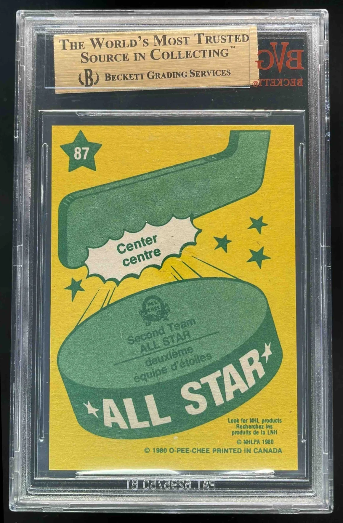 1980-81 O-Pee-Chee #87 Wayne Gretzky All-Star BGS 10 - Image 2