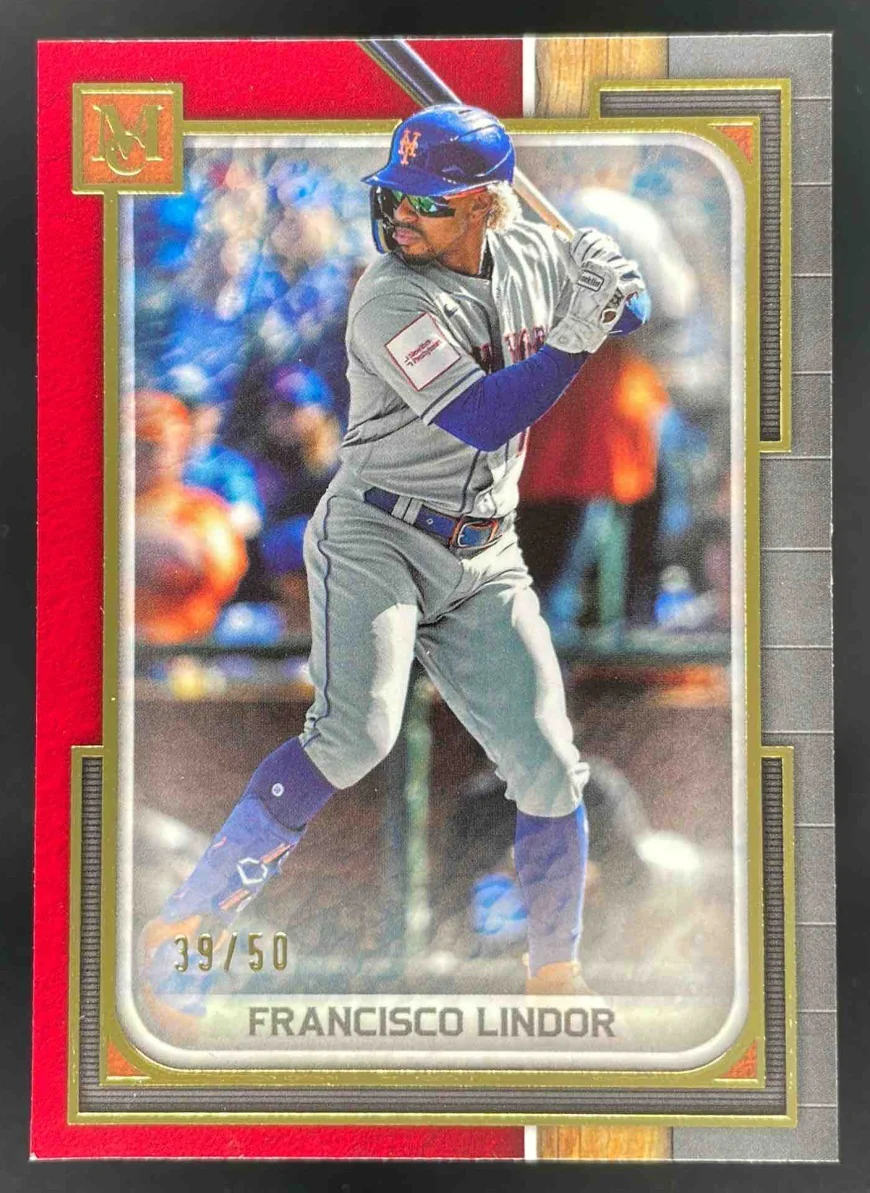 2023 Topps Museum Collection Ruby #66 Francisco Lindor /50