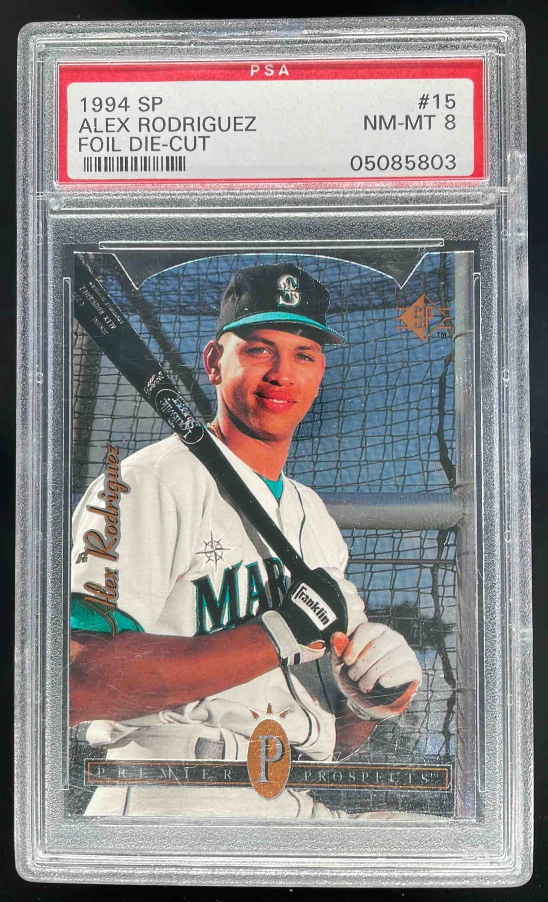 1994 SP Die Cut #15 Alex Rodriguez RC PSA 8