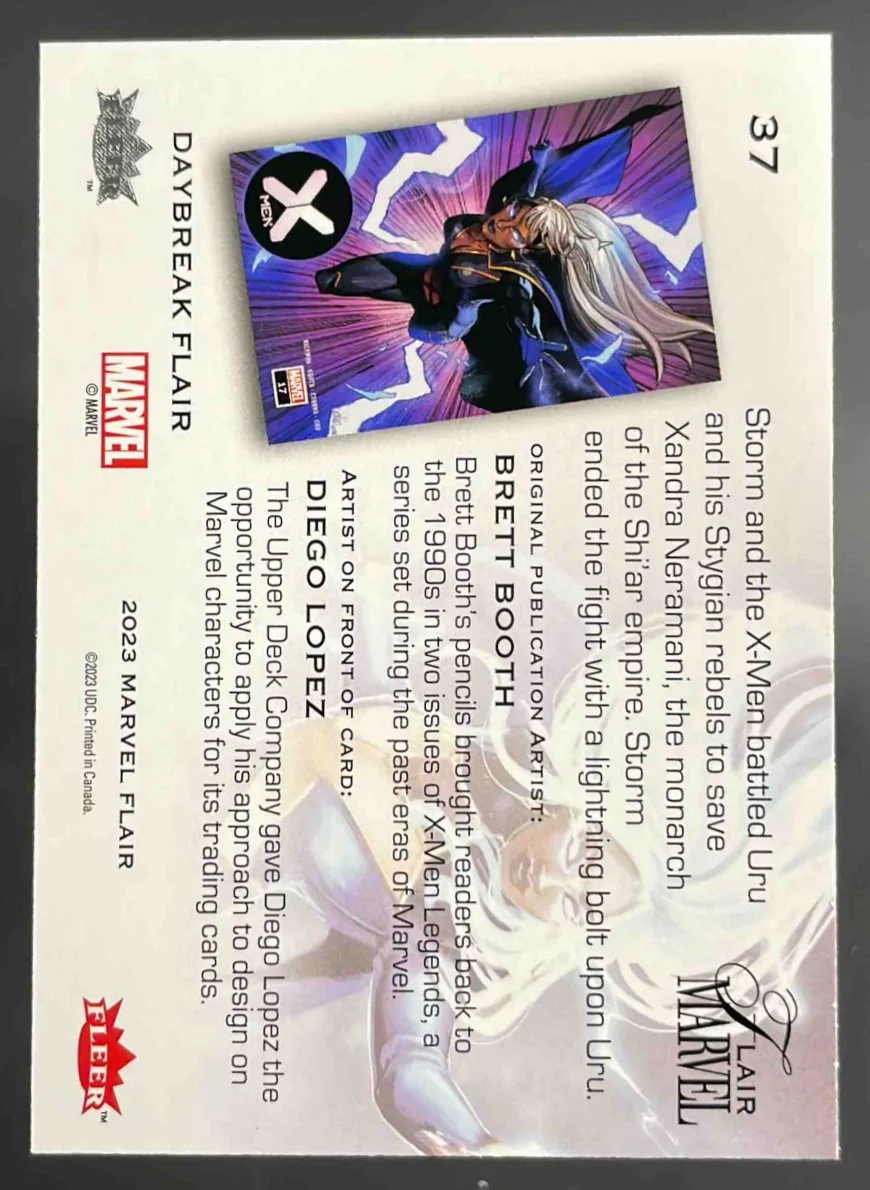 2023 Fleer Marvel Flair Daybreak #37 Storm /25 - Image 2