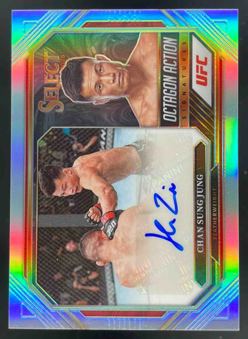 2023 Panini Select UFC Octagon Action Signatures #OA-CSJ Chan Sung Jung Auto
