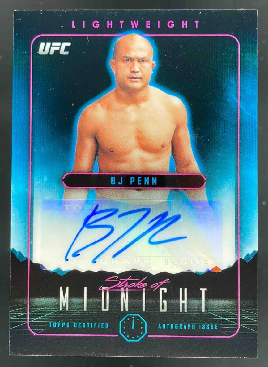 2024 Topps Midnight UFC Stroke of Midnight Autographs #SMA-BJP BJ Penn Auto