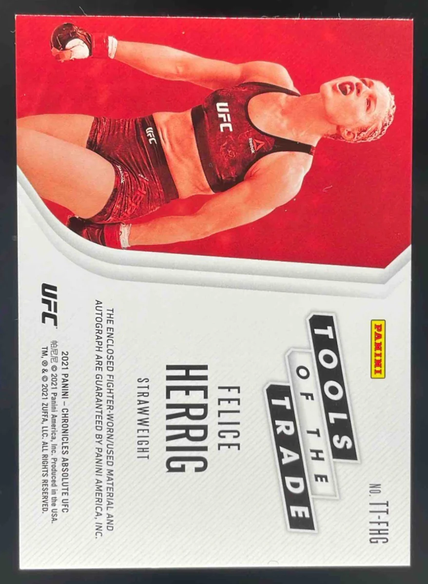 2021 Panini Chronicles UFC Absolute Tools of the Trade Felice Herrig Auto /49 - Image 2