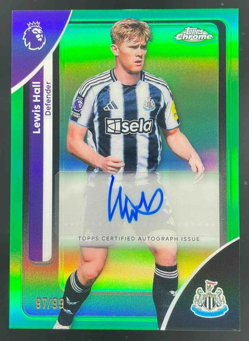 2026 Topps Chrome Premier League Green Refractor #CA-LH Lewis Hall Auto /99