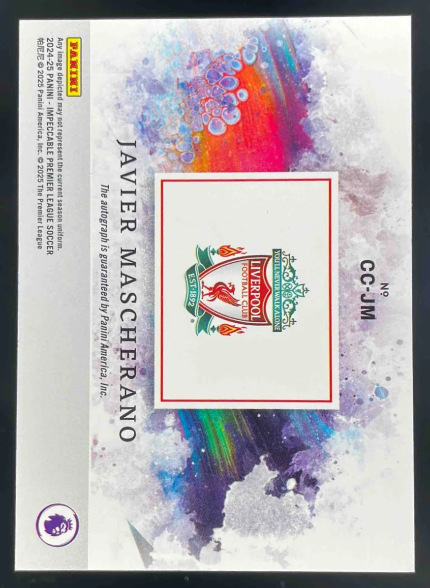 2024-25 Impeccable Premier League Canvas Creations #CC-JM Javier Mascherano /99 - Image 2