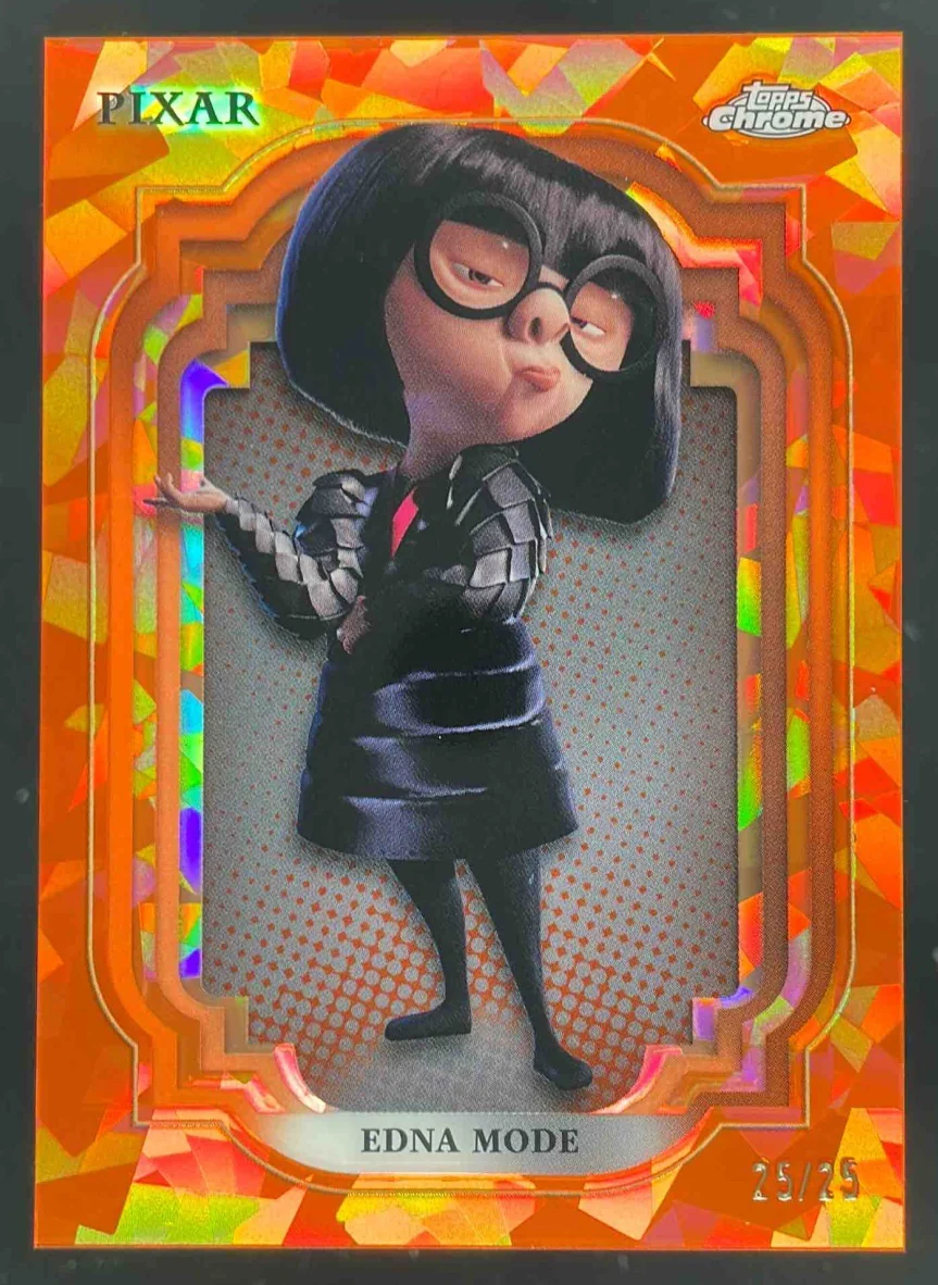 2024 Topps Chrome Disney Sapphire Orange Refractor #101 Edna Mode /25