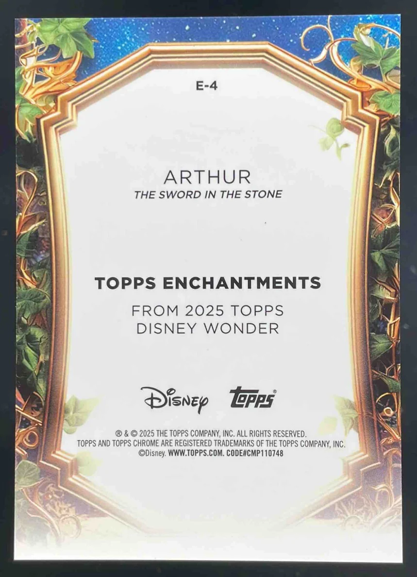2025 Topps Disney Wonder Enchantments Chrome #E-4 Arthur - Image 2