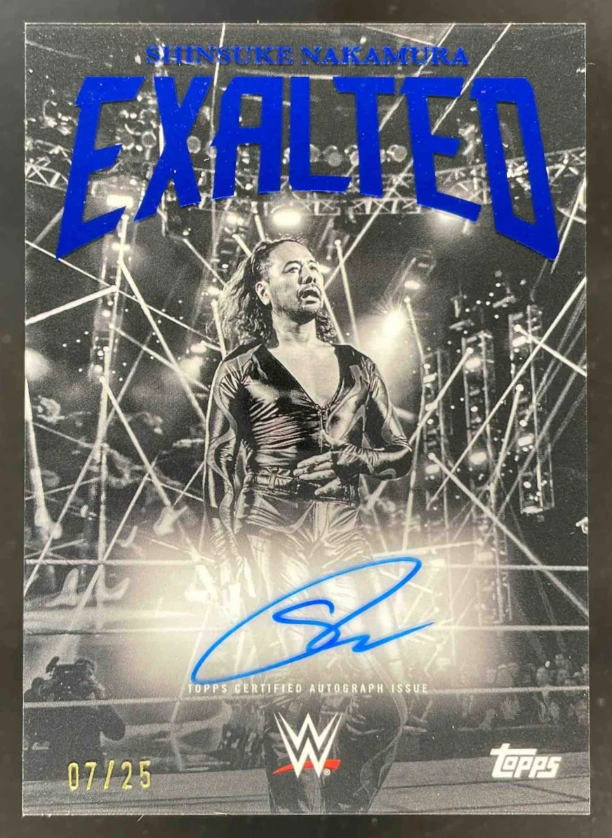 2025 Topps Exalted Black and White Blue #BWS-SNK Shinsuke Nakamura Auto /25