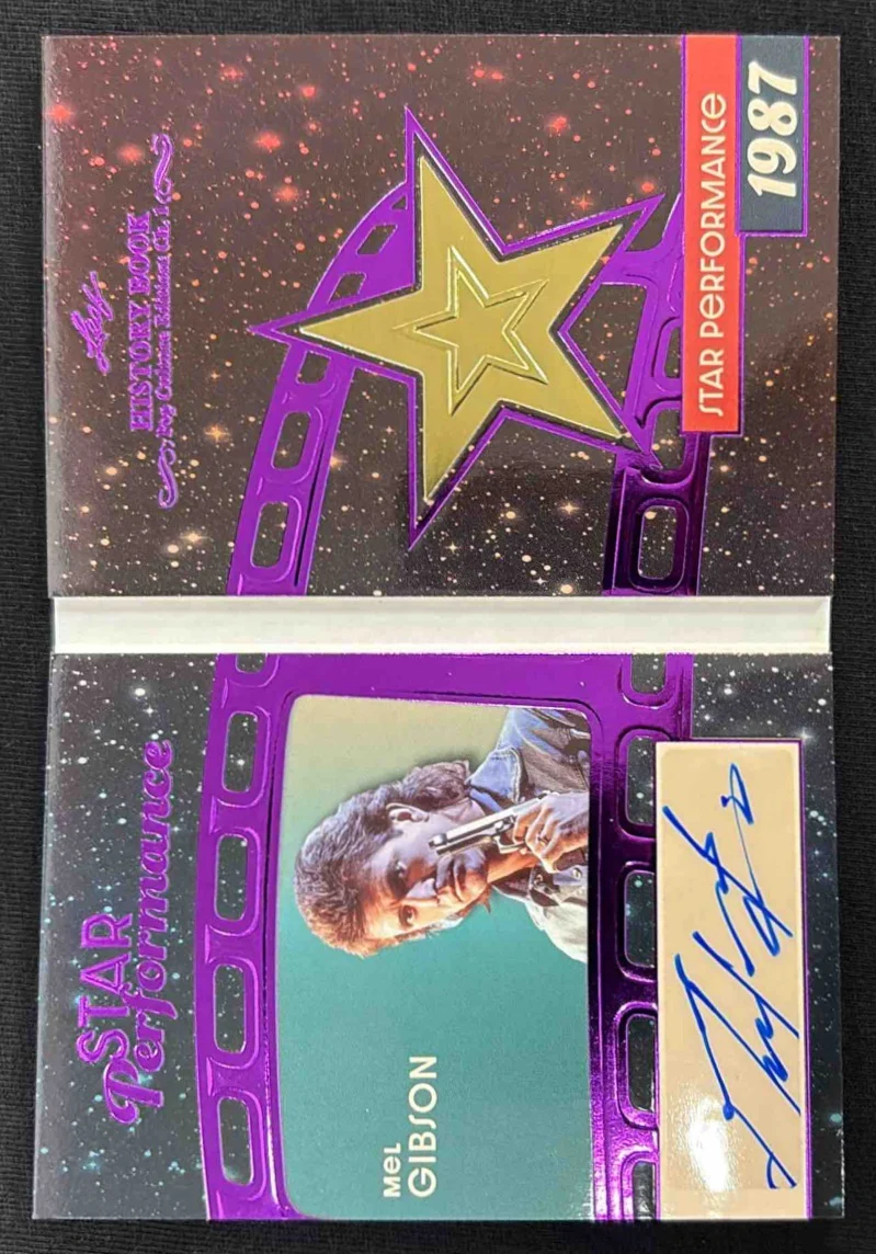 2024 Leaf History Book Pop Culture Performance Purple Holo Mel Gibson Auto /6