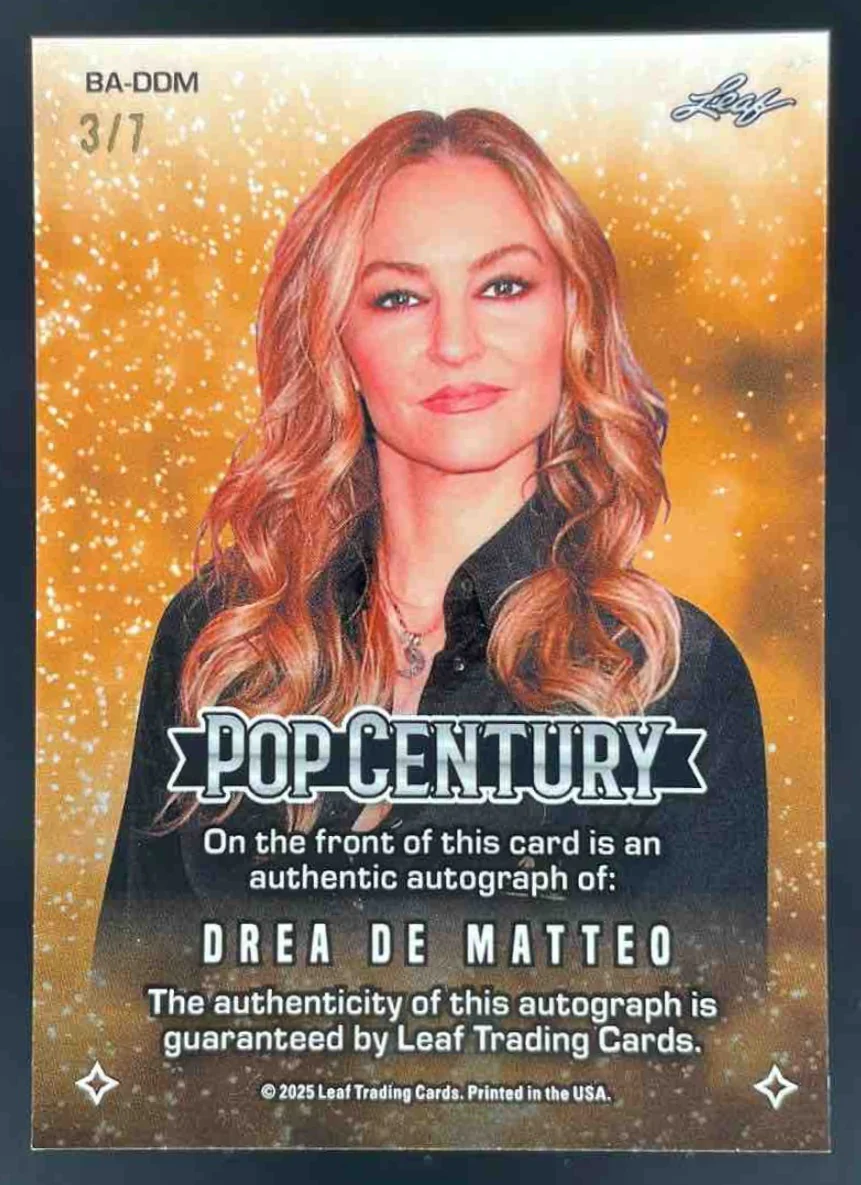 2025 Leaf Metal Century Prismatic Platinum Blue #BA-DDM Drea de Matteo Auto /7 - Image 2