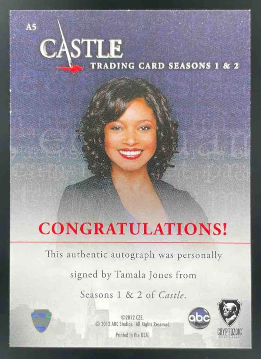 2012 Cryptozoic Castle Autograph Tamala Jones Auto - Image 2
