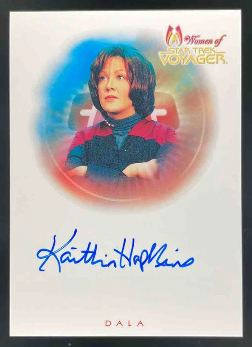2001 Women of Star Trek Voyager HoloFEX #A13 Kaitlin Hopkins Auto