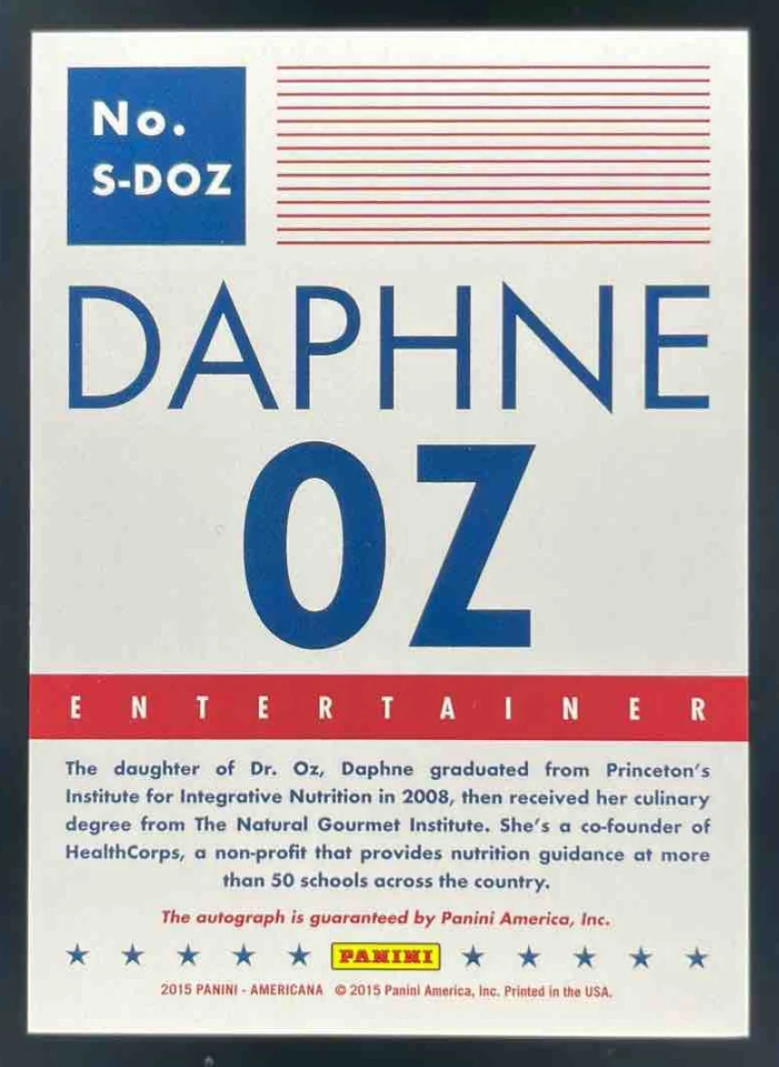 2015 Panini Americana Silver Autograph Daphne Oz Auto - Image 2