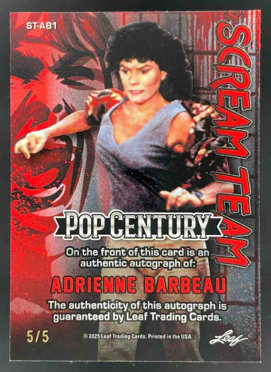 2025 Leaf Metal Century Diagonal Shimmer Green #ST-AB1 Adrienne Barbeau Auto /5 - Image 2