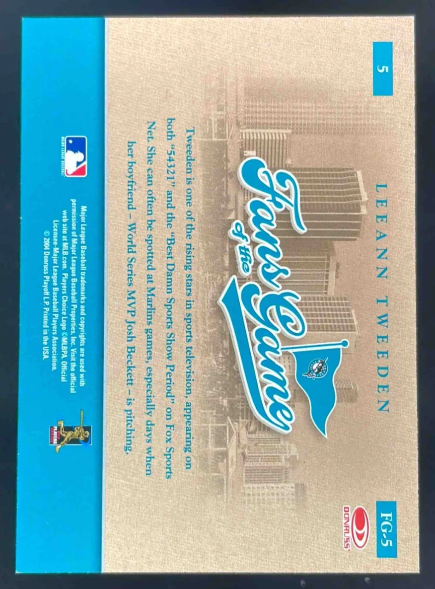 2004 Donruss World Series Fans of the Game #FG-5 Leeann Tweede Auto - Image 2