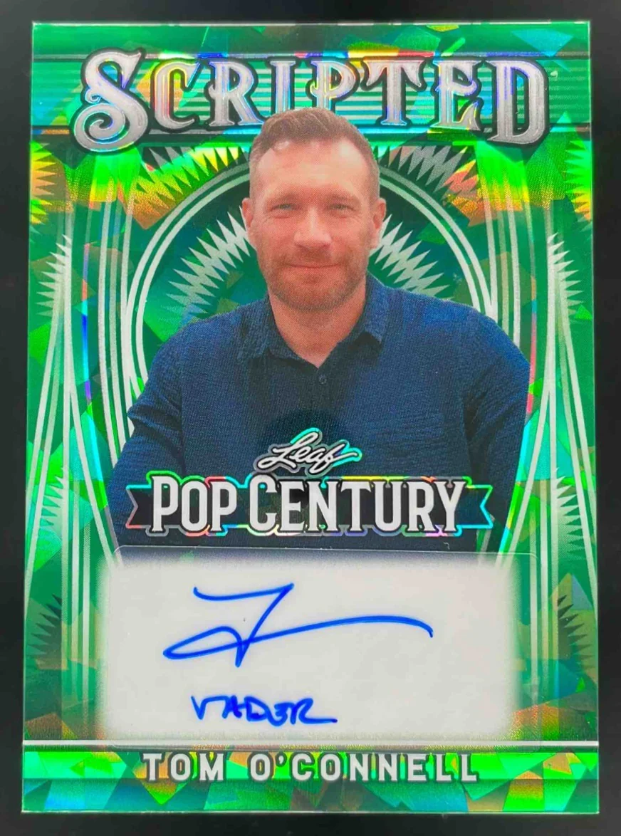2025 Leaf Metal Pop Century Scripted Crystal Green #S-TOC Tom O'Connell Auto /5