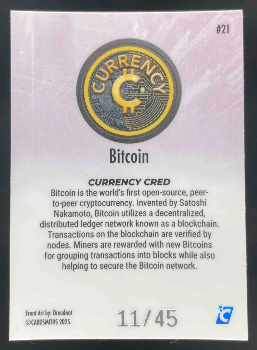 2024 Cardsmiths Currency Series 4 #21 Bitcoin /45 - Image 2
