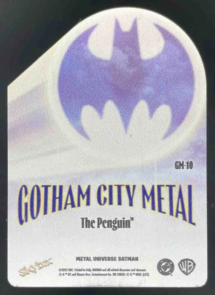 2025 Skybox Metal Universe Batman Gotham City Metal #GM-10 The Penguin - Image 2