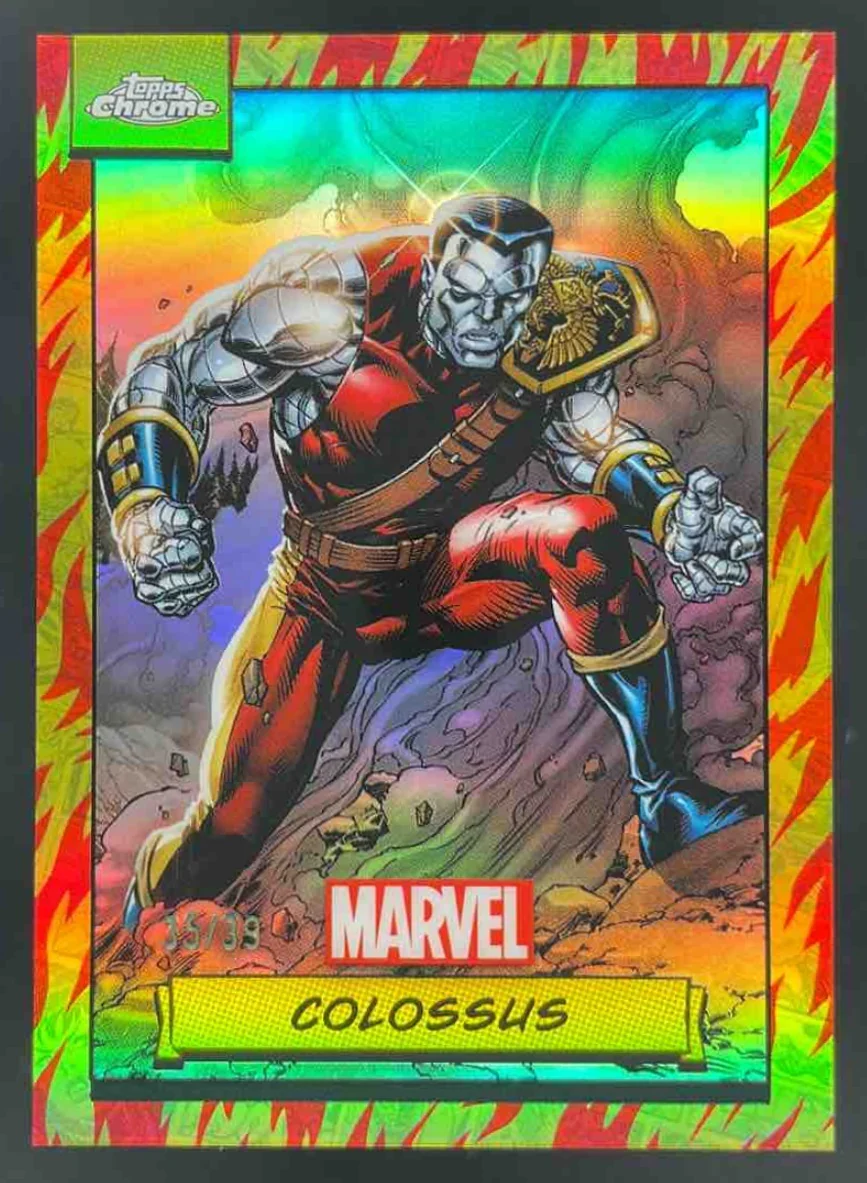 2024 Topps Chrome Marvel Human Torch Refractor #26 Colossus /39