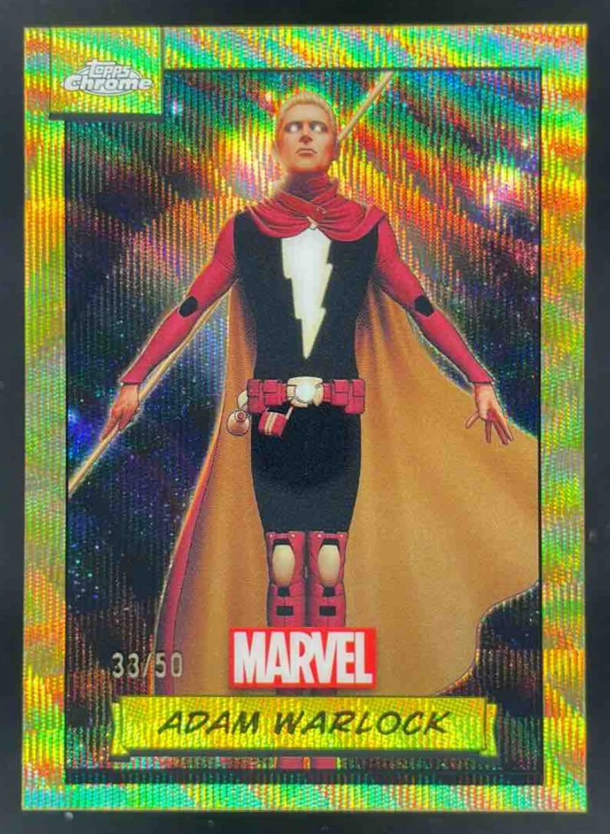 2024 Topps Chrome Marvel Gold Wave Refractor #4 Adam Warlock /50