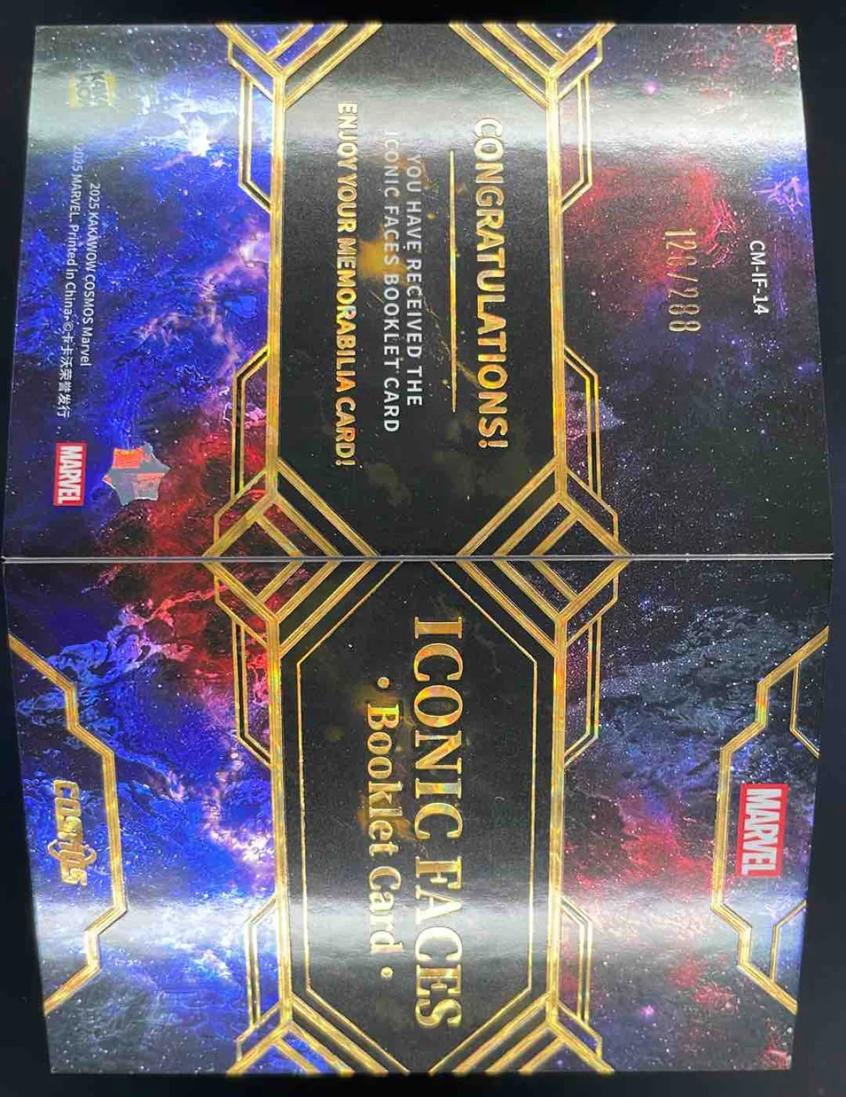 2025 Kakawow Iconic Faces Booklet Cosmos #CM-IF-14 Captain America /288 - Image 2