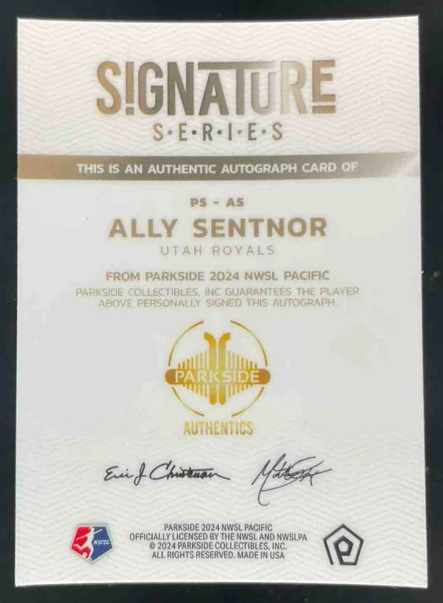 2024 Parkside Signature Series Autograph Ally Sentnor Auto - Image 2