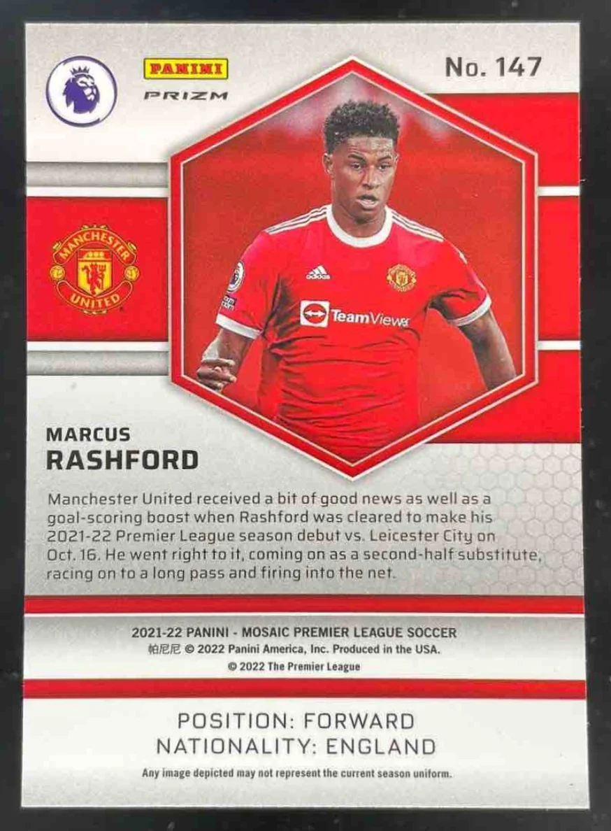 2021-22 Panini Mosaic Premier League Mosaic Genesis #147 Marcus Rashford - Image 2