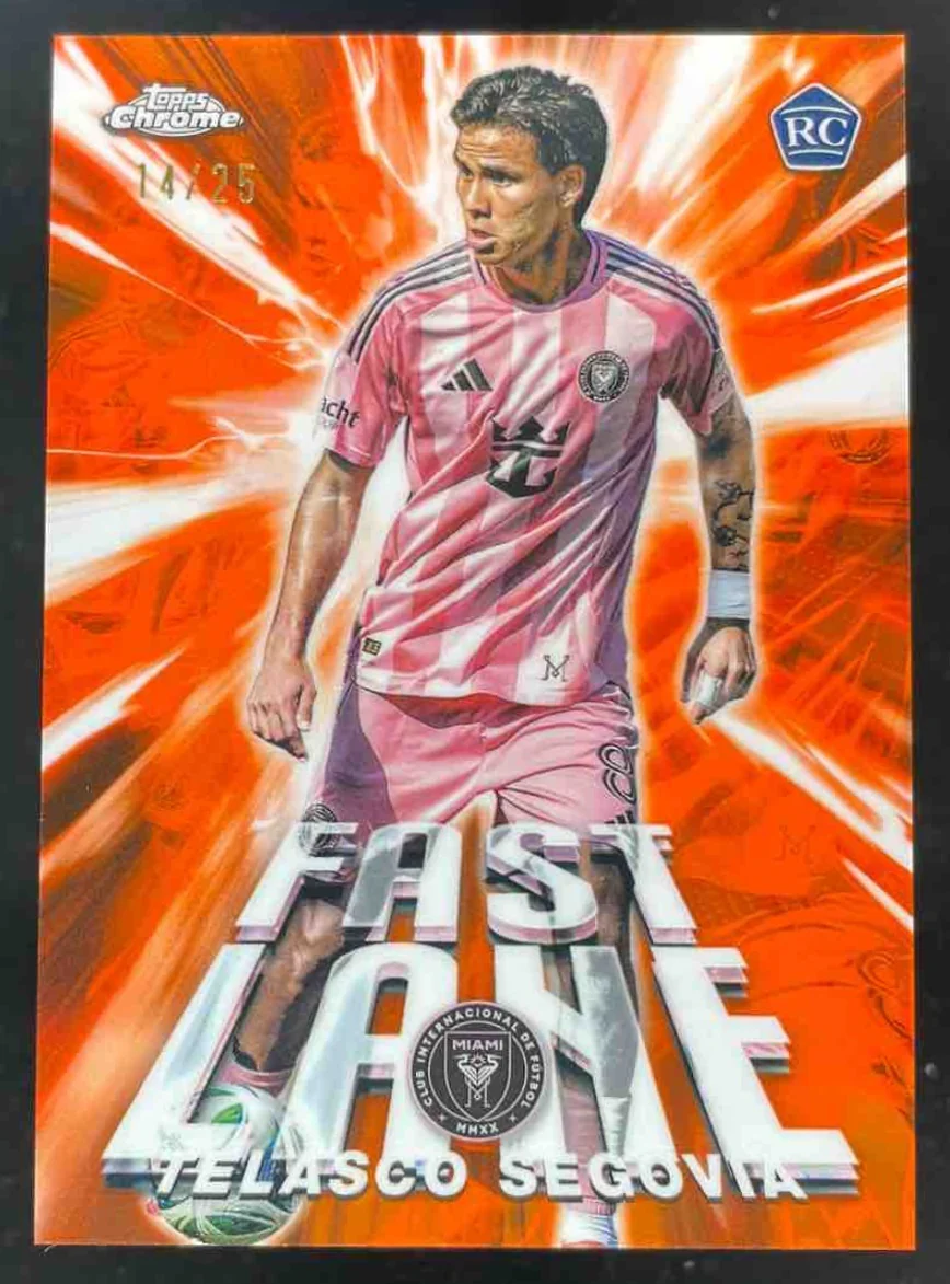 2025 Topps Chrome MLS Fast Lane Orange Refractor #FL-5 Telasco Segovia RC /25