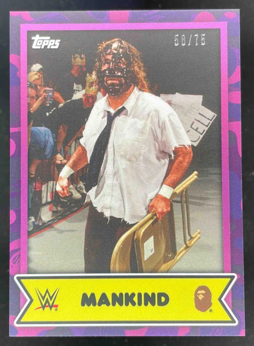 2025 Topps WWE x Bape Purple Camo #16 Mankind /75