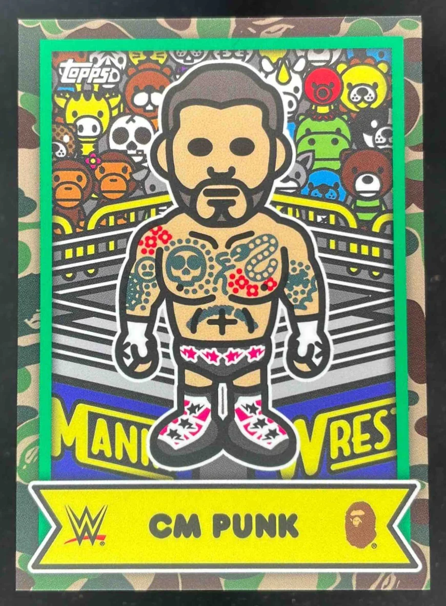 2025 Topps WWE x Bape Baby Milo Camo #5 CM Punk