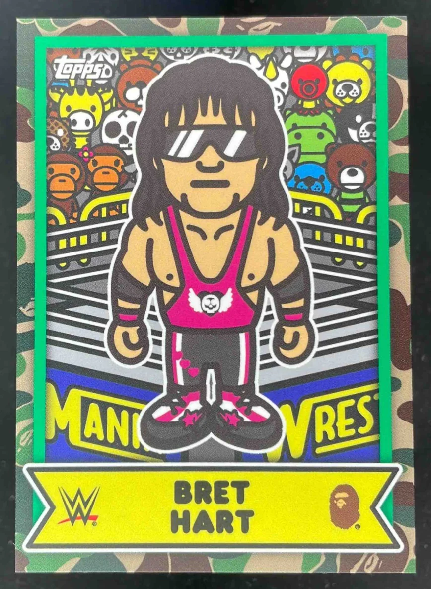 2025 Topps WWE x Bape Baby Milo Camo #19 Bret Hart