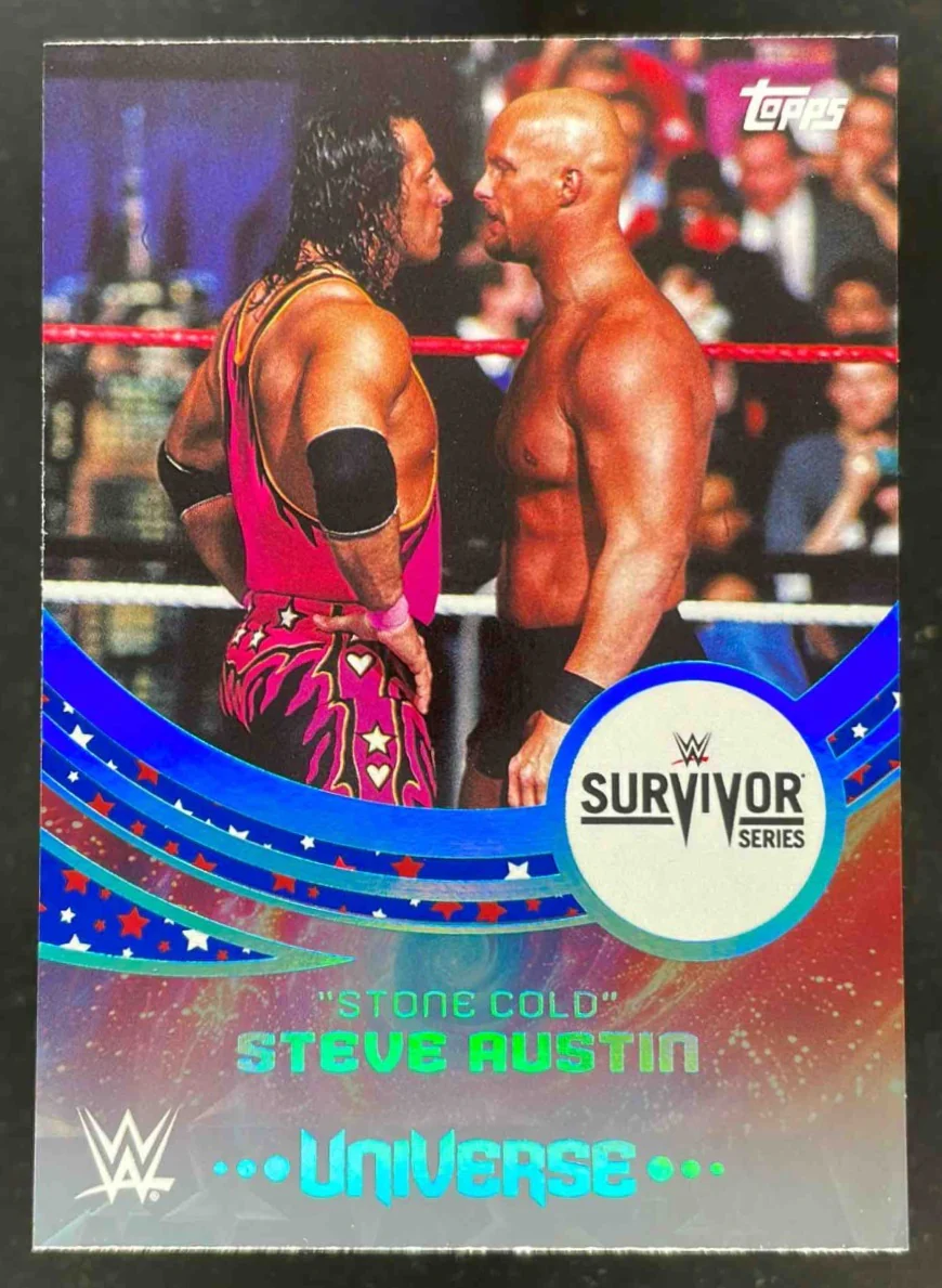 2025 Topps WWE Red White & Blue Stars Stone Cold Steve Austin Event Variation