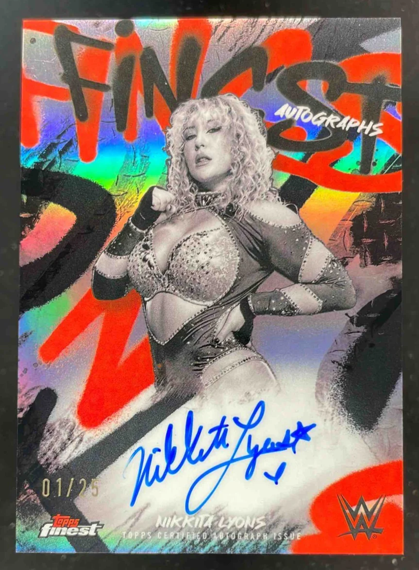 2025 Topps Finest WWE Finest Autographs Refractor #FA-NKT Nikkita Lyons Auto