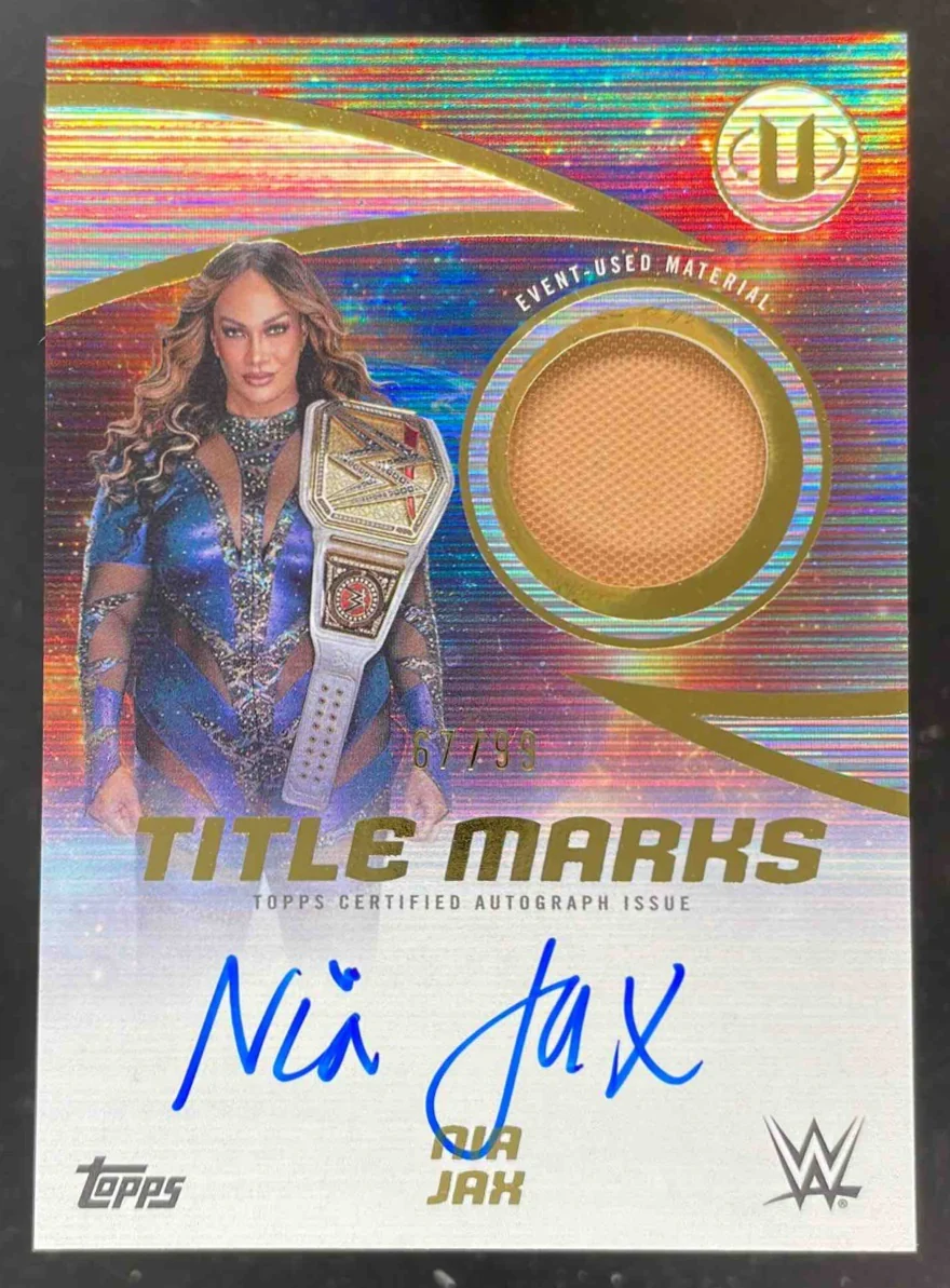 2025 Topps Universe WWE Title Marks Relic Autographs #TMA-NJA Nia Jax Auto /99